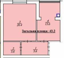 1-кімнатна 43.2 м² в ЖК Дмитрівський від 15 500 грн/м², с. Дмитрівка