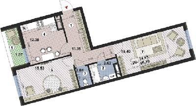 2-комнатная 66.3 м² в ЖК Paradise Avenue от 31 000 грн/м², с. Крюковщина
