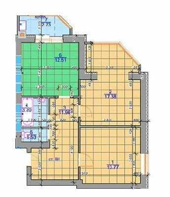 2-комнатная 63.08 м² в ЖК Одесский квартал от 27 750 грн/м², с. Крюковщина
