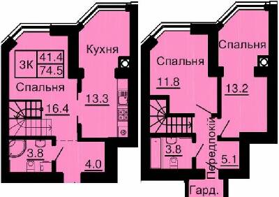 Дворівнева 74.5 м² в ЖК Sofia Nova від 35 000 грн/м², с. Новосілки