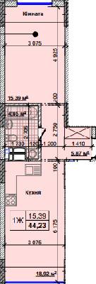 1-кімнатна 44.23 м² в ЖК Нові Теремки від 18 500 грн/м², с. Новосілки