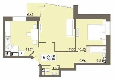 2-комнатная 56.4 м² в ЖК Соната от 15 300 грн/м², Львов