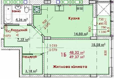 1-кімнатна 49.37 м² в ЖК ЖК Соняшник від 16 300 грн/м², Львів
