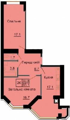 2-кімнатна 65.1 м² в ЖК Софія Клубний від 24 000 грн/м², с. Софіївська Борщагівка
