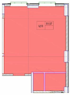 2-комнатная 51.57 м² в КД Олимпия от 14 500 грн/м², с. Софиевская Борщаговка