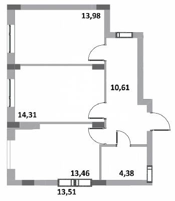 2-комнатная 56.74 м² в ЖК Green Side от 21 000 грн/м², г. Ирпень