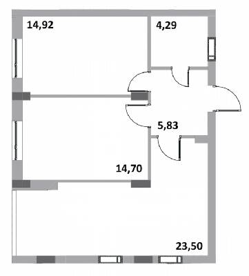 2-комнатная 57.11 м² в ЖК Green Side от 21 000 грн/м², г. Ирпень