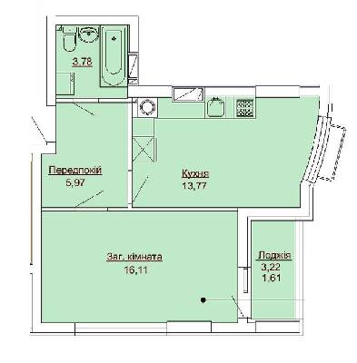 1-комнатная 41.24 м² в ЖК Royal Park от 27 550 грн/м², г. Ирпень