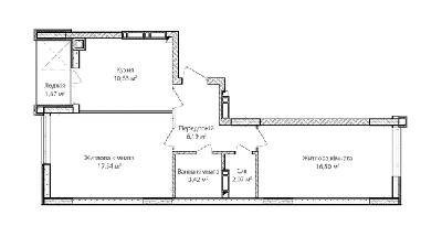2-кімнатна 58.22 м² в ЖК Синергія Сіті від 19 200 грн/м², м. Ірпінь
