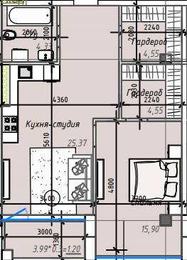 1-кімнатна 56.9 м² в ЖК ITown від 41 150 грн/м², Одеса