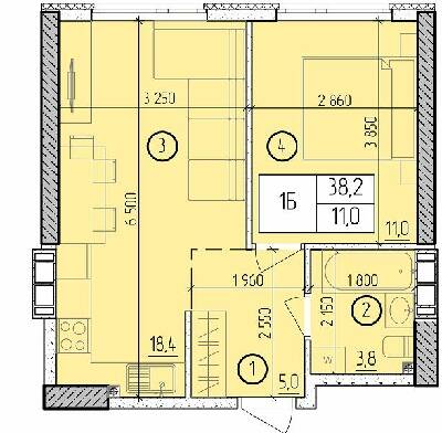 1-кімнатна 38.9 м² в ЖК Manhattan від 25 150 грн/м², Одеса