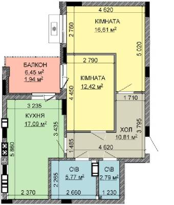 2-комнатная 67.43 м² в ЖК Найкращий квартал-2 от 21 000 грн/м², пгт Гостомель