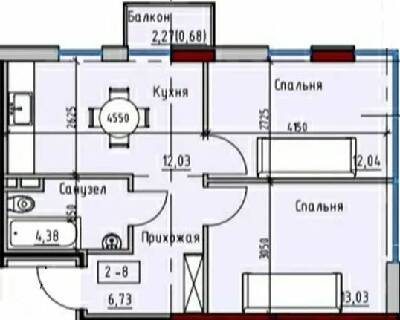 2-кімнатна 48.89 м² в ЖК Простір Eco City (Простір на Радісній від 25 650 грн/м², Одеса