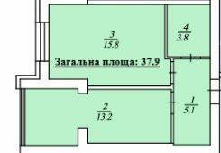 1-кімнатна 37.9 м² в ЖК Дмитрівський від 15 500 грн/м², с. Дмитрівка