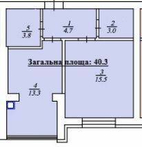 1-комнатная 40.3 м² в ЖК Дмитровский от 15 500 грн/м², с. Дмитровка