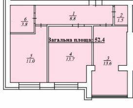 2-кімнатна 52.4 м² в ЖК Дмитрівський від 15 500 грн/м², с. Дмитрівка