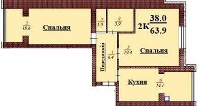 2-комнатная 63.9 м² в ЖК Дмитровский от 15 500 грн/м², с. Дмитровка