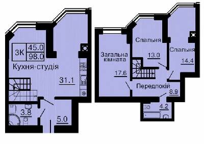 Двухуровневая 98 м² в ЖК Sofia Nova от 35 000 грн/м², с. Новоселки