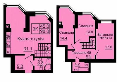 Дворівнева 98 м² в ЖК Sofia Nova від 35 000 грн/м², с. Новосілки