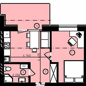 1-комнатная 34.93 м² в ЖК Rothenburg House от 26 100 грн/м², с. Петропавловская Борщаговка