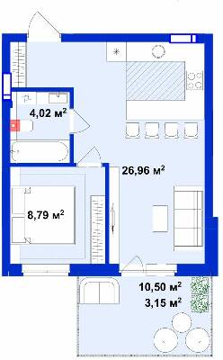 1-комнатная 42.92 м² в ЖК Utlandia-2 от 30 800 грн/м², г. Ирпень