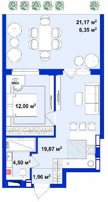 1-комнатная 43.88 м² в ЖК Utlandia-2 от 30 800 грн/м², г. Ирпень