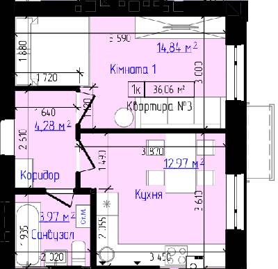 1-комнатная 36.06 м² в ЖК Viking Home от 20 000 грн/м², г. Ирпень