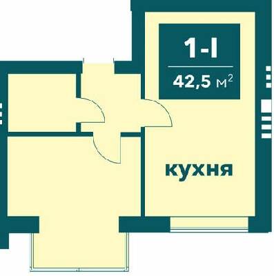 1-кімнатна 42.5 м² в ЖК Ібіс від 24 500 грн/м², м. Ірпінь