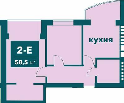 2-комнатная 58.5 м² в ЖК Ибис от 18 000 грн/м², г. Ирпень