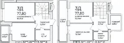 Двухуровневая 77.8 м² в ЖК Синергия Сити (Kvartal Group) от 17 000 грн/м², г. Ирпень