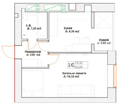 1-комнатная 39.2 м² в ЖК Фортуна-2 от 20 500 грн/м², г. Ирпень