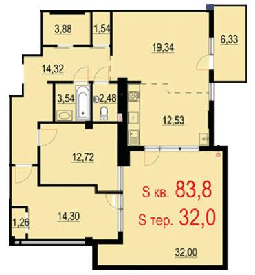 3-комнатная 115.8 м² в ЖК Бульвар Европейский от 19 000 грн/м², Ивано-Франковск