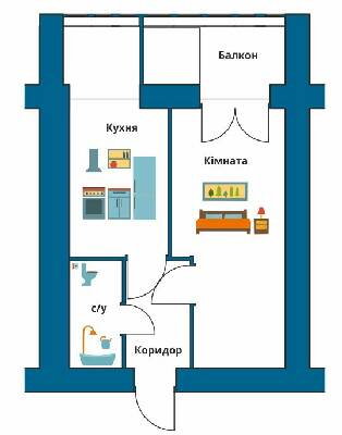 1-комнатная 37.5 м² в ЖК Новый Эдем от 10 500 грн/м², г. Каменец-Подольский