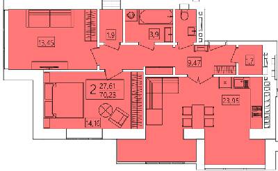 2-кімнатна 70.23 м² в ЖК Living Park "Нова Будова-2" від 14 500 грн/м², с. Мукша Китайгородська