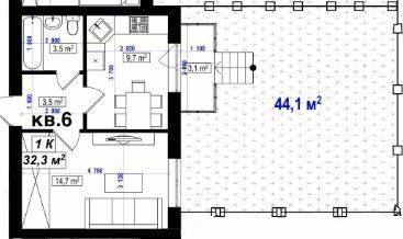 1-кімнатна 32.3 м² в ЖК Амстердам від 16 350 грн/м², с. Білогородка