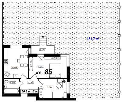 2-комнатная 50.8 м² в ЖК Амстердам от 15 800 грн/м², с. Белогородка