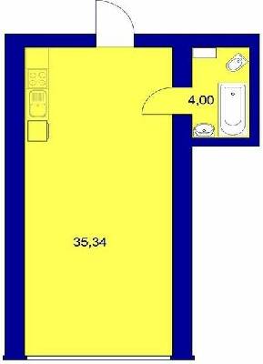 1-комнатная 40 м² в ЖК Милые квартиры от 21 000 грн/м², с. Мила