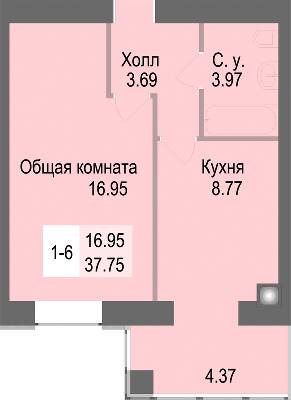 1-комнатная 37.75 м² в ЖК Софиевская сфера от 30 500 грн/м², с. Софиевская Борщаговка