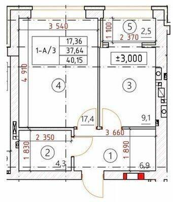 1-комнатная 40.15 м² в ЖК Новатор от 29 950 грн/м², г. Ирпень