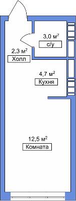 Смарт 23 м² в Апарт-комплекс Smart Oseli от 20 000 грн/м², г. Вишневое