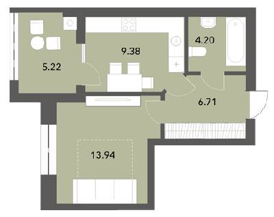 1-комнатная 40 м² в ЖК Софиевские Липки от 24 000 грн/м², с. Софиевская Борщаговка
