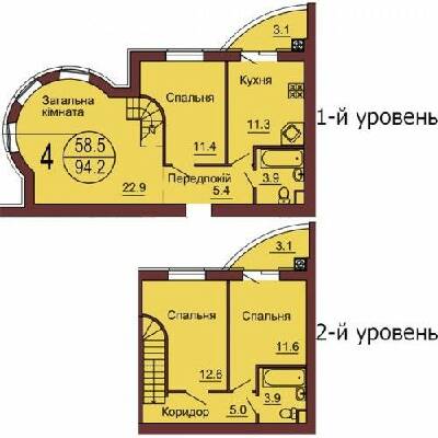 Дворівнева 94.2 м² в ЖК Софія Клубний від 26 000 грн/м², с. Софіївська Борщагівка