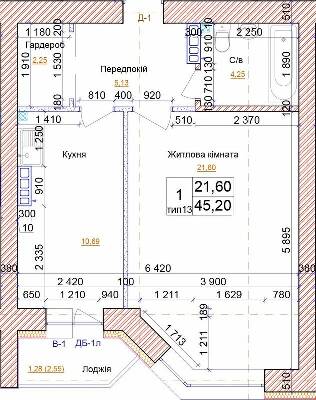 1-кімнатна 45.2 м² в ЖК на вул. Симона Петлюри, 21б від 19 500 грн/м², м. Бровари