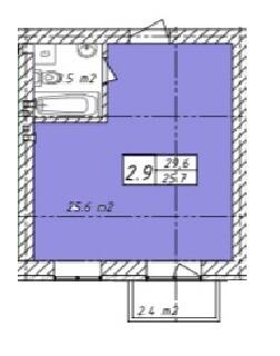1-кімнатна 29.6 м² в ЖК Belveder City Smart від забудовника, с. Гнідин