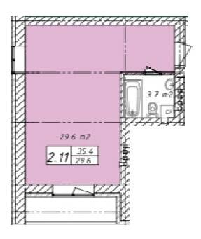 1-кімнатна 35.4 м² в ЖК Belveder City Smart від забудовника, с. Гнідин