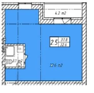 1-кімнатна 37.8 м² в ЖК Belveder City Smart від забудовника, с. Гнідин