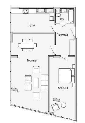 2-кімнатна 96.94 м² в Апарт-комплекс Port City від 29 350 грн/м², Дніпро