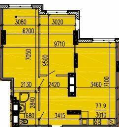2-комнатная 77.9 м² в ЖК Premier Tower от 33 900 грн/м², Днепр