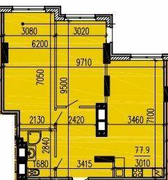 2-кімнатна 77.9 м² в ЖК Premier Tower від 33 900 грн/м², Дніпро