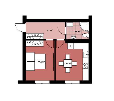 1-кімнатна 34.6 м² в КБ Positano Residence від 22 700 грн/м², м. Ірпінь